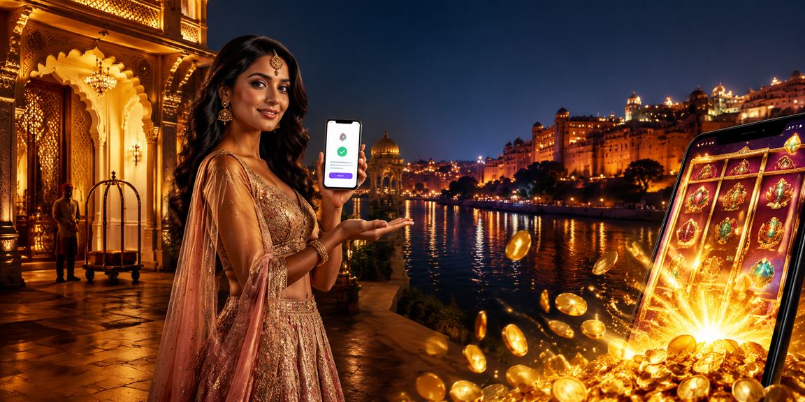 Bollywood themed slot game gameplay on screen in India
