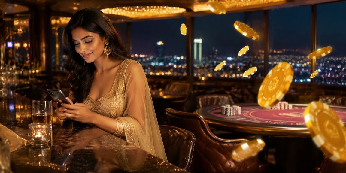 Mobile player enjoying Teen Patti game in Pune city setting